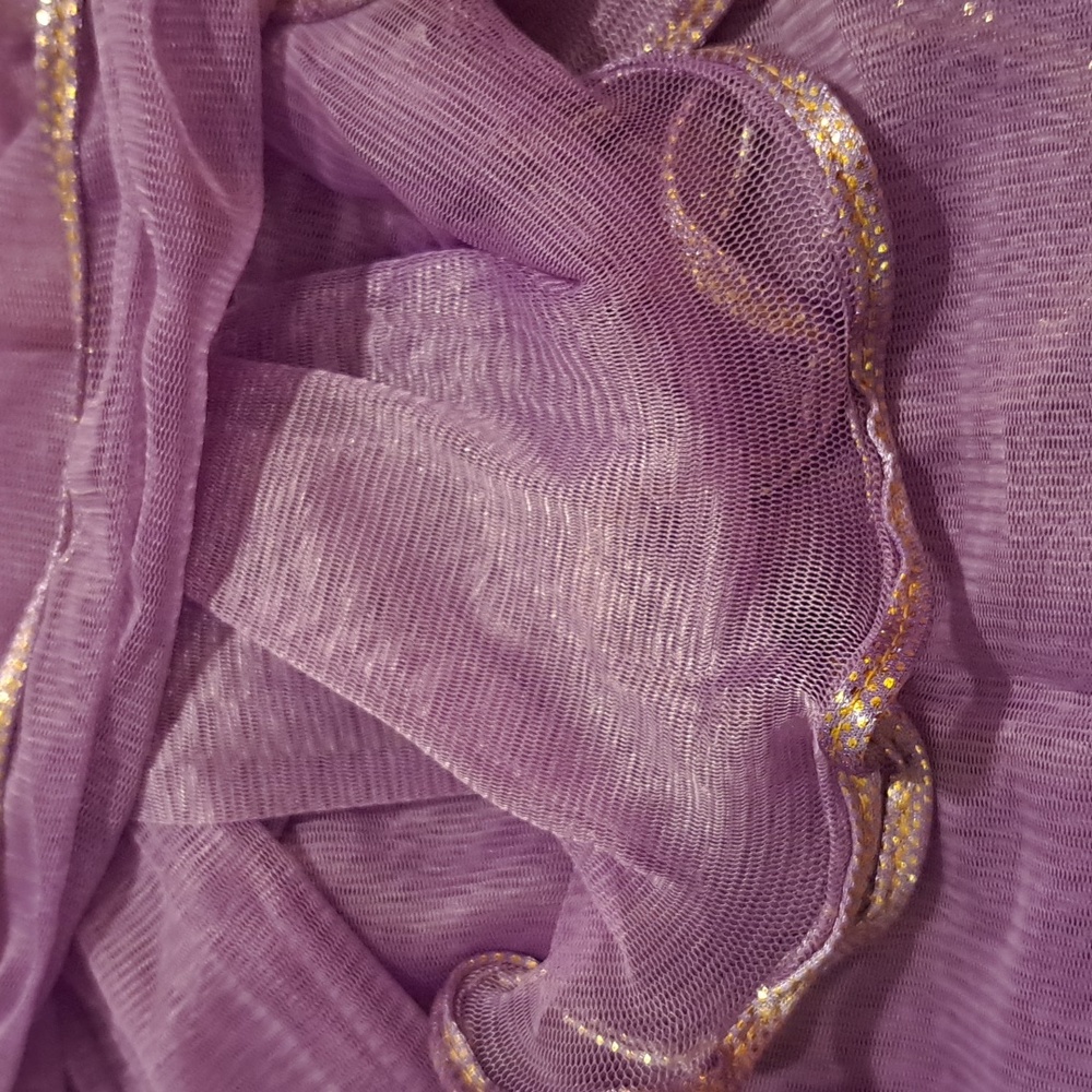Scarf Ruffle Trim Sheer Light Purple - Picture 2 of 2